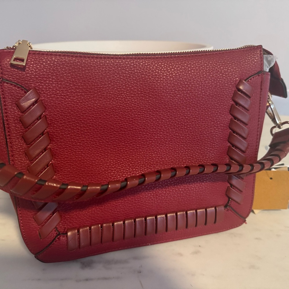 Elegant Red Leather Handbag